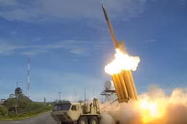 Hệ thống phòng thủ tên lửa tầm cao giai đoạn cuối (THAAD) của Mỹ. (Nguồn: US Army)