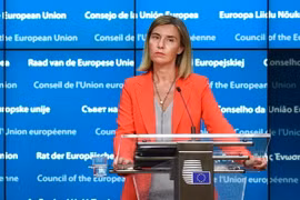 Đại diện cấp cao của Liên minh châu Âu (EU) về chính sách an ninh và đối ngoại Federica Mogherini. (Ảnh: AFP/TTXVN)