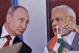 Thủ tướng Ấn Độ Narendra Modi và Tổng thống Nga Vladimir Putin. (Nguồn: AP) 