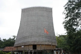 Nhà Rông trong làng cổ Kon K’Tu. (Ảnh: Hồng Điệp/Vietnam+)