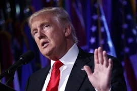Tổng thống đắc cử Mỹ Donald Trump phát biểu tại New York ngày 9/11 vừa qua. (Ảnh: AP/TTXVN)