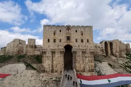 Thành cổ ở Aleppo - một lâu đài rộng và kiên cố có từ thời trung cổ nằm ở vị trí trung tâm thành phố cổ Aleppo ngày 19/1/2012. (Ảnh: THX/TTXVN)