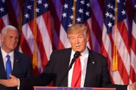 Ông Donald Trump phát biểu tại New York ngày 9/11 vừa qua. (Ảnh: AFP/TTXVN)