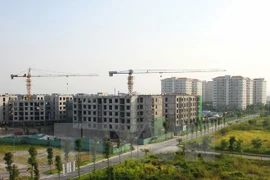 Một góc dự án nhà ở thu nhập thấp Đặng Xá, huyện Gia Lâm (giai đoạn 2). (Ảnh: Tuấn Anh/TTXVN)