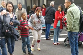 Người bị thương trong vụ khủng bố ở Brussels. (Nguồn: AP)