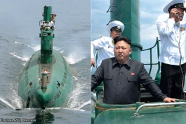 Nhà lãnh đạo Triều Tiên Kim Jong-un được cho là đã giám sát vụ phóng tên lửa đạn đạo từ tàu ngầm. (Ảnh: Reuters/AFP)