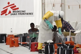 Một trung tâm y tế điều trị cho bệnh nhân nhiễm virus Ebola tại Monrovia, Liberia. (Nguồn: AFP/TTXVN)