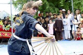 Hình ảnh tại Liên hoan Quốc tế võ cổ truyền lần thứ tư. (Ảnh: Thanh Tùng/TTXVN)