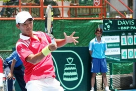 Minh Quân không thể giúp Việt Nam trụ hạng. (Ảnh: Nguyễn Dũng/TTXVN)