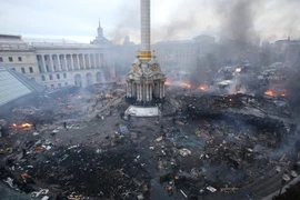 Hình ảnh thủ đô Kiev của Ukraine biến thành chiến trường