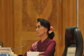 Lãnh đạo phe đối lập, Chủ tịch đảng Liên đoàn Quốc gia vì Dân chủ (NLD) Aung San Suu Kyi. (Nguồn: AFP/TTXVN)