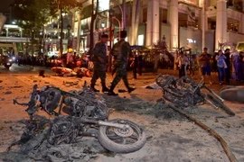 Hiện trường vụ đánh bom ở Bangkok. (Nguồn: AFP/TTXVN)