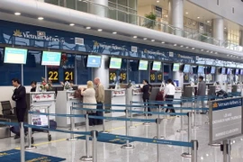 Khu vực làm thủ tục lên máy bay tại nhà ga mới Cảng Hàng không Quốc tế Đà Nẵng. (Ảnh: Trần Lê Lâm/TTXVN)