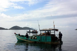 Thuyền đánh bắt thủy sản tại vùng biển ven bờ huyện Kiên Giang. (Ảnh: Lê Sen/TTXVN)