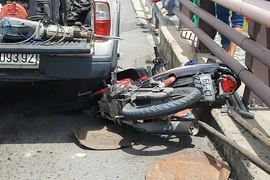 Hiện trường vụ tai nạn. (Ảnh: Thanh Liêm/TTXVN)