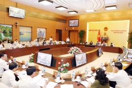 Phiên họp thứ 24 của Ủy ban Thường vụ Quốc hội. (Ảnh: Trọng Đức/TTXVN)