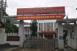 Sở Giáo dục và Đào tạo tỉnh Sơn La nơi đang diễn ra công tác kiểm tra, xác minh kết quả thi. (Ảnh: Hữu Quyết/TTXVN)
