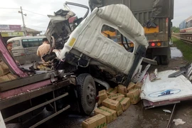 Hiện trường vụ tai nạn. (Ảnh: Nguyễn Oanh/TTXVN)