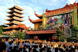 Quang cảnh Đại lễ Phật đản Phật lịch 2562. (Ảnh: Thế Anh/TTXVN)