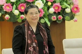 Phó Chủ tịch Thường trực Quốc hội Tòng Thị Phóng phát biểu. (Ảnh: Văn Điệp/TTXVN)