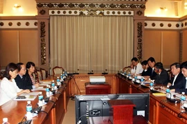 Quang cảnh buổi làm việc. (Ảnh: Xuân Khu/TTXVN)