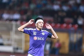 Văn Quyết bị cấm thi đấu hai trận còn lại ở V-League 2019. (Ảnh: Trọng Đạt/TTXVN)