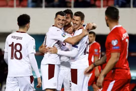 Thụy Sĩ (áo trắng) giành vé dự vòng chung kết Euro 2020. (Nguồn: Getty Images)