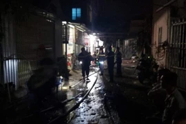 Hiện trường vụ cháy homestay.