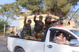 Binh sỹ Syria tại thị trấn Tall Tamr, tỉnh Hasakah, ngày 15/10/2019. (Ảnh: THX/TTXVN)