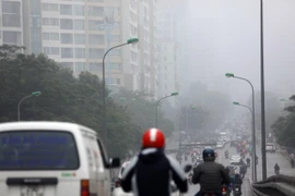 Hà Nội sáng và đêm trời rét. (Ảnh: Huy Hùng/TTXVN)