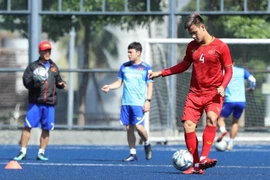 Hồ Tấn Tài vắng mặt ở trận ra quân giải U23 châu Á 2020. (Ảnh: Hoàng Linh/TTXVN)