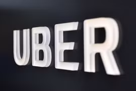 Biểu tượng Uber tại trụ sở ở San Francisco, California, Mỹ. (Ảnh: AFP/TTXVN)