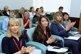 Các đại biểu phụ nữ Nga tham dự Đại hội. (Ảnh: Trần Hiếu/TTXVN)