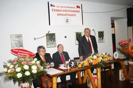 Chủ tịch danh dự Hội hữu nghị Séc-Việt, ông Marcel Winter phát biểu. (Ảnh: Trần Hiếu/Vietnam+)