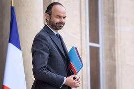 Thủ tướng Pháp Edouard Philippe tuyên bố chiến thắng thuộc về đảng Nền Cộng hòa Tiến bước. (Ảnh: EPA)