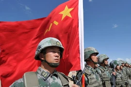 Binh sỹ quân đội Trung Quốc tham gia cuộc tập trận chung tại Balykchy, Kyrgyzstan, ngày 19/9/2016. (Nguồn: AFP/TTXVN)