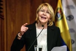 Tổng Chưởng lý Luisa Ortega trong cuộc họp báo tại Caracas ngày 31/7. (Nguồn: EPA/TTXVN)