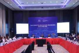 Quang cảnh cuộc họp Tiểu ban về thủ tục hải quan (SCCP). (Ảnh: Phương Hoa/TTXVN)