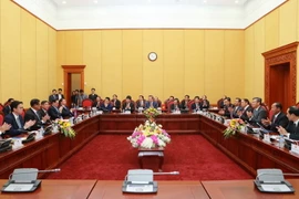 Toàn cảnh buổi gặp mặt. (Ảnh: Doãn Tấn/TTXVN)