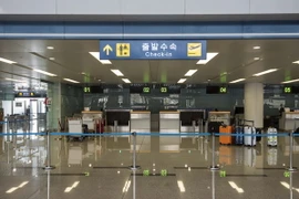 Quang cảnh tại nhà ga sân bay Bình Nhưỡng, Triều Tiên ngày 17/4. (Nguồn: AFP/TTXVN)