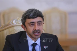 Ngoại trưởng Các Tiểu vương quốc Arab Thống nhất (UAE) Sheikh Abdullah bin Zayed Al Nahyan, ngày 17/3/2022. (Ảnh minh họa: AFP/TTXVN)