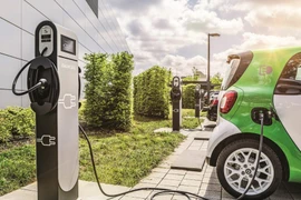 Một trạm sạc điện dành cho phương tiện ôtô điện.