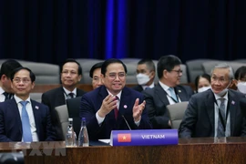 Thủ tướng Chính phủ Phạm Minh Chính dự Hội nghị cấp cao đặc biệt ASEAN-Hoa Kỳ. (Ảnh: Dương Giang/TTXVN) 
