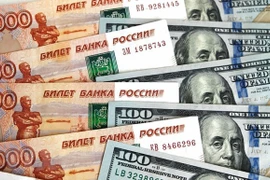 Tỷ giá đồng Ruble so với đồng USD giảm xuống mức thấp nhất kề từ 7/4