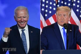 Ông Joe Biden (phải) và Tổng thống Mỹ Donald Trump. (Ảnh: AFP/ TTXVN) 