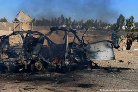 Hiện trường một vụ đánh bom xe ở Afghanistan. (Nguồn: dw) 