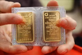 Vàng miếng SJC. (Ảnh minh họa: Minh Quyết/TTXVN)
