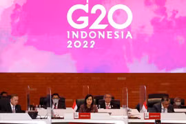 Quang cảnh phiên họp G20 tại Bali, Indonesia, ngày 15/07/2022. (Ảnh: REUTERS)