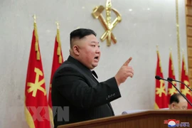 Nhà lãnh đạo Triều Tiên Kim Jong-un. (Ảnh: KCNA/TTXVN) 