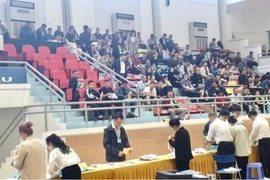 Đấu giá đất tại huyện Sóc Sơn (Hà Nội). (Ảnh: Minh Nghĩa/TTXVN)